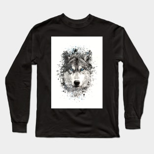 Wolf with blue eyes Long Sleeve T-Shirt